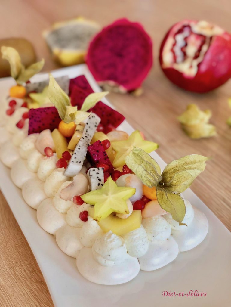 Bûche Façon Pavlova Aux Fruits Exotiques : Diet & Délices - Recettes ...