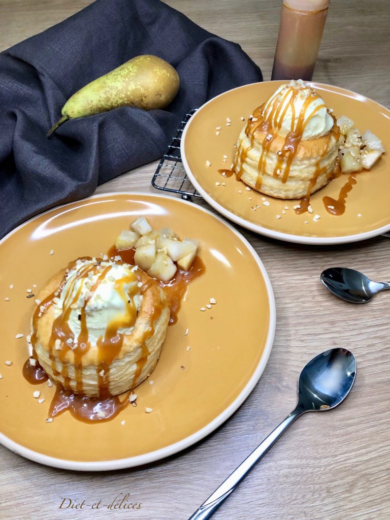 Vol Au Vent Sucr La Poire Glace Vanille Et Caramel Au Beurre Sal