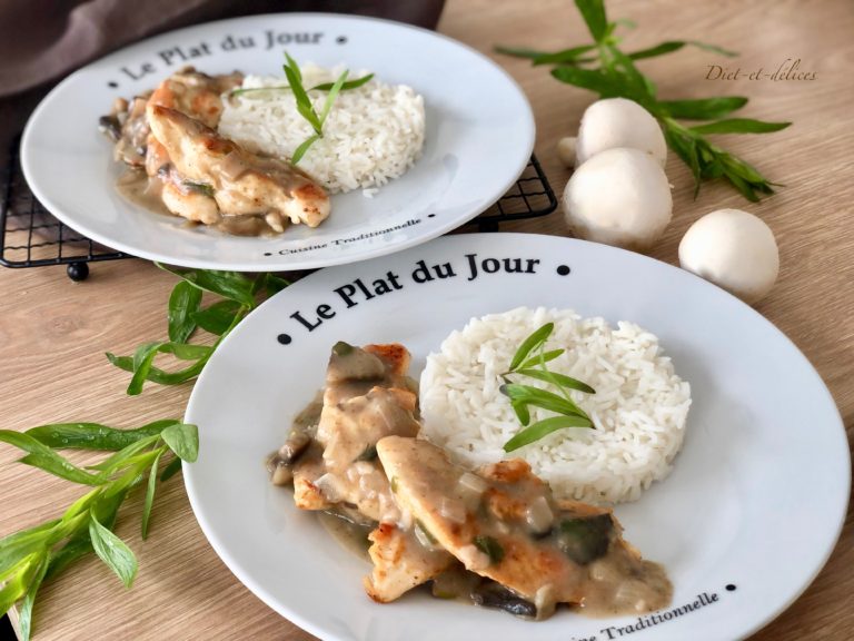 Aiguillettes De Poulet Et Leur Sauce Aux Champignons Et à L’estragon ...